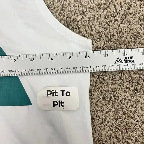 NWT ZYIA ACTIVE Women's S White Green Mountain Moon‎ Performance Gym Tank Top - Picture 6 of 8